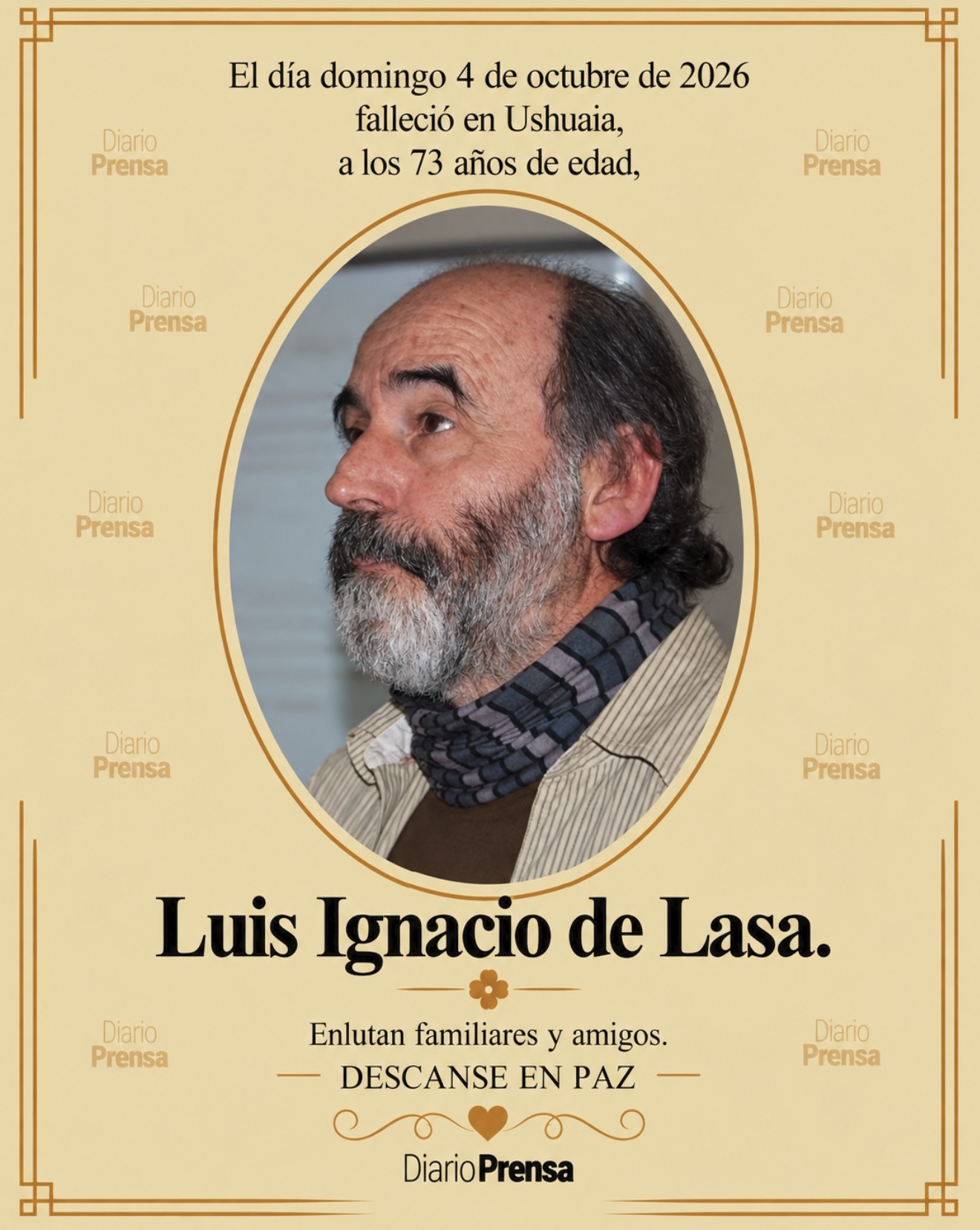 Fallecimiento | Luis Ignacio de Lasa